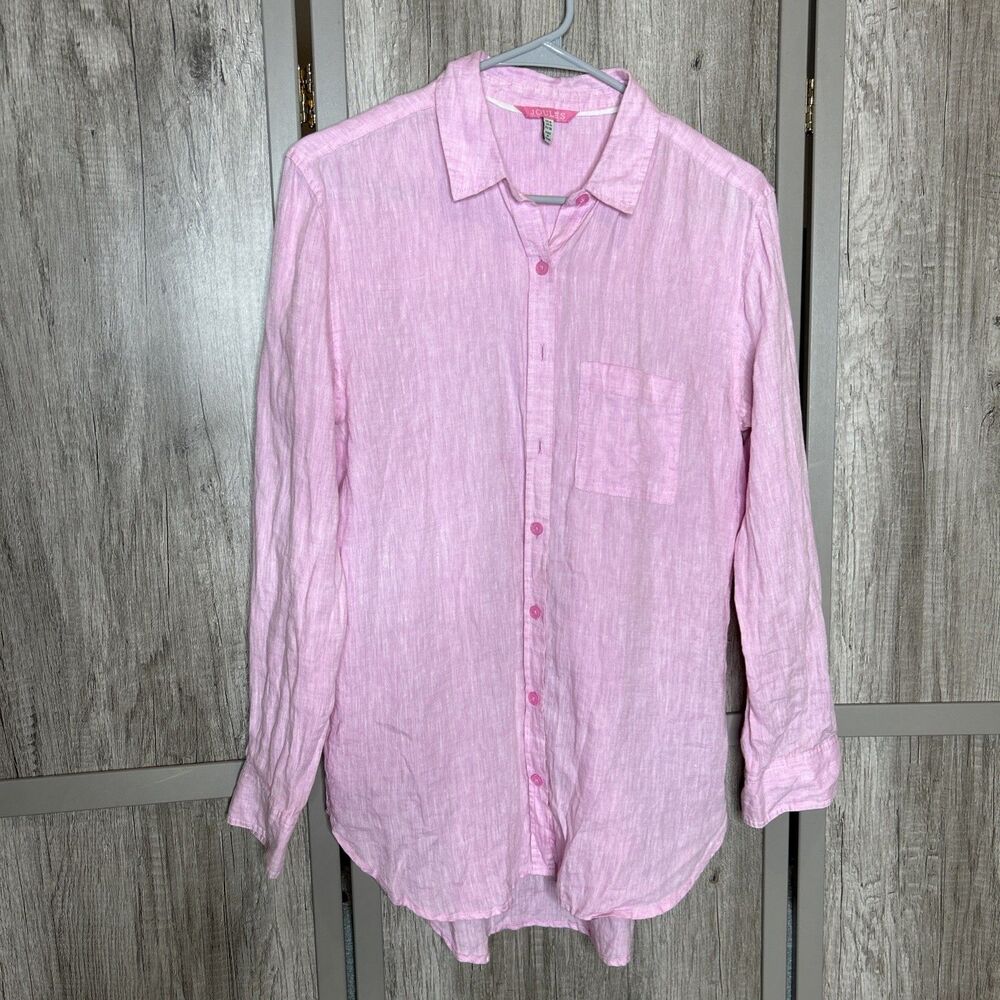 Joules Top Size 4 Flax Button Up Shirt W. Jeanne Carpink